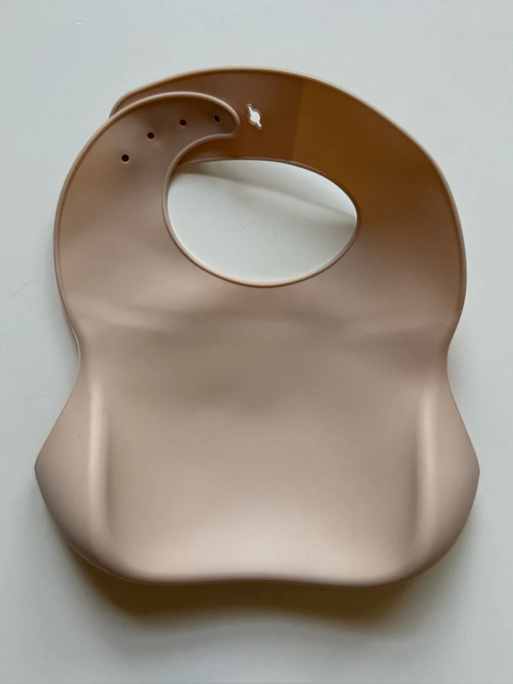 Set of 2 Baby Bibs - Silicone Beige Bib & Dinosaur Long-Sleeve Bib